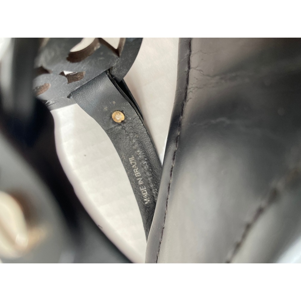 Tory Burch Black Sandals 7M made in Brazil - Picture 3 of 8
